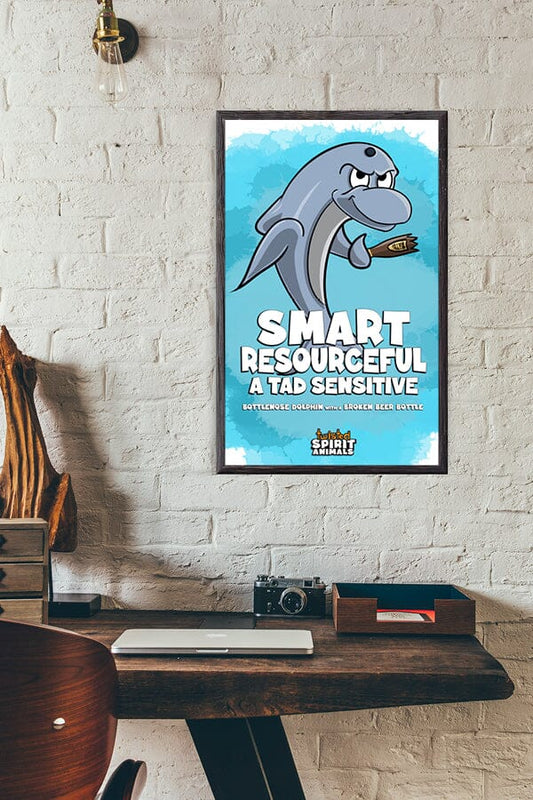 Bottlenose Dolphin with a Broken Beer Bottle 11x17 Print DangerBearIndustries