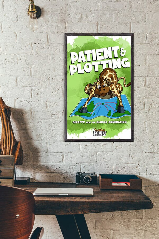 Giraffe Bent on Global Domination 11x17 Print DangerBearIndustries