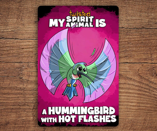 Hummingbird with Hot Flashes sticker pack DangerBearIndustries