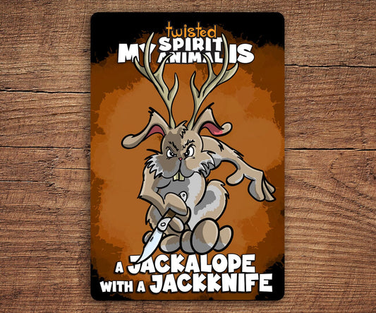 Jackalope with a Jackknife sticker pack DangerBearIndustries