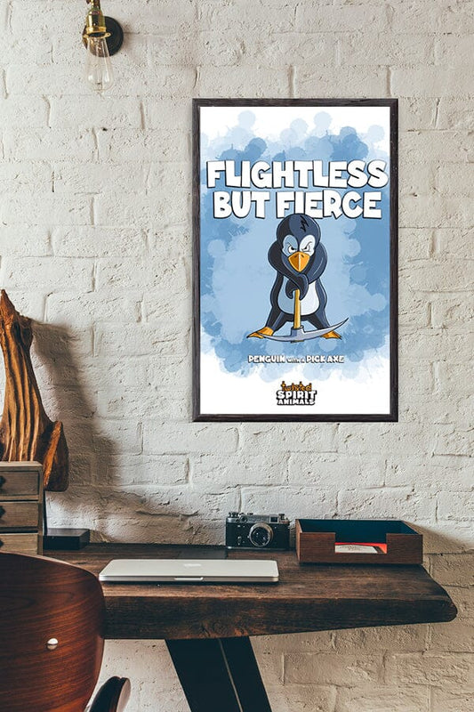 Penguin with a Pick Axe 11x17 Print DangerBearIndustries