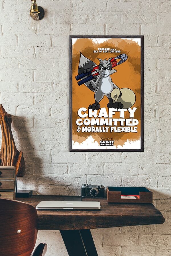 Raccoon with a Set of Bolt Cutters 11x17 Print DangerBearIndustries