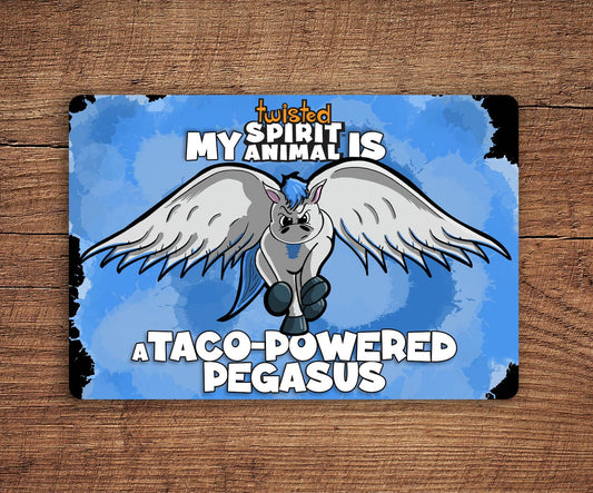 Taco-Powered Pegasus sticker pack DangerBearIndustries