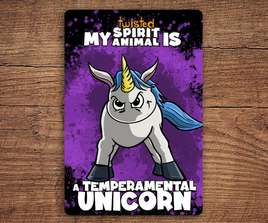Temperamental Unicorn sticker pack DangerBearIndustries