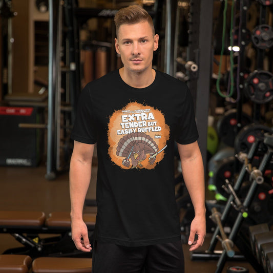 Turkey with a Carving Knife and a Baster Full of Revenge Unisex t-shirt Danger Bear Industries Black XS