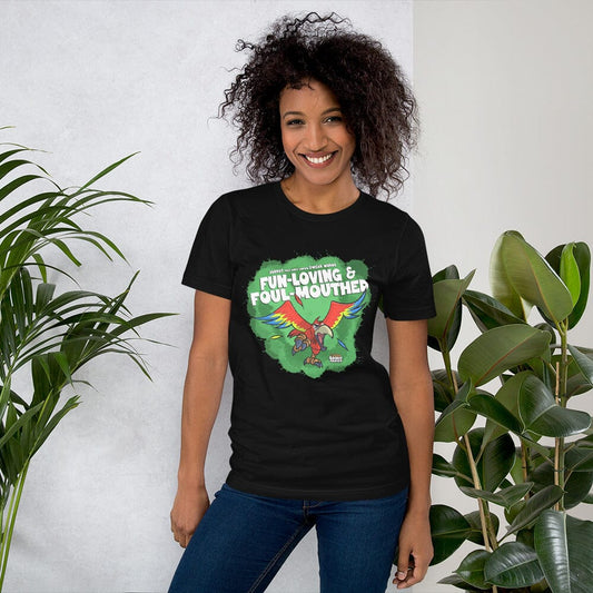 A Parrot that only knows Swear Words Unisex t-shirt t-shirt Danger Bear Industries Black XS