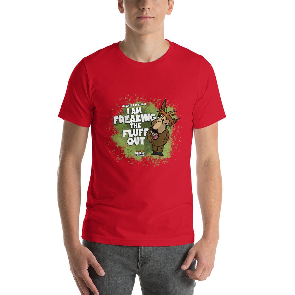 A Whacked-Out Alpaca Unisex t-shirt t-shirt Danger Bear Industries Red XS