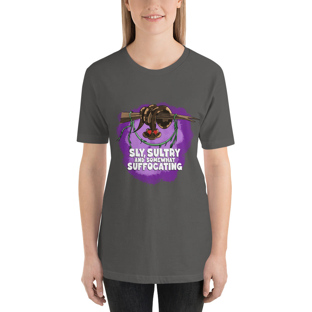 Ball Python with a Crush Unisex t-shirt Danger Bear Industries Asphalt S