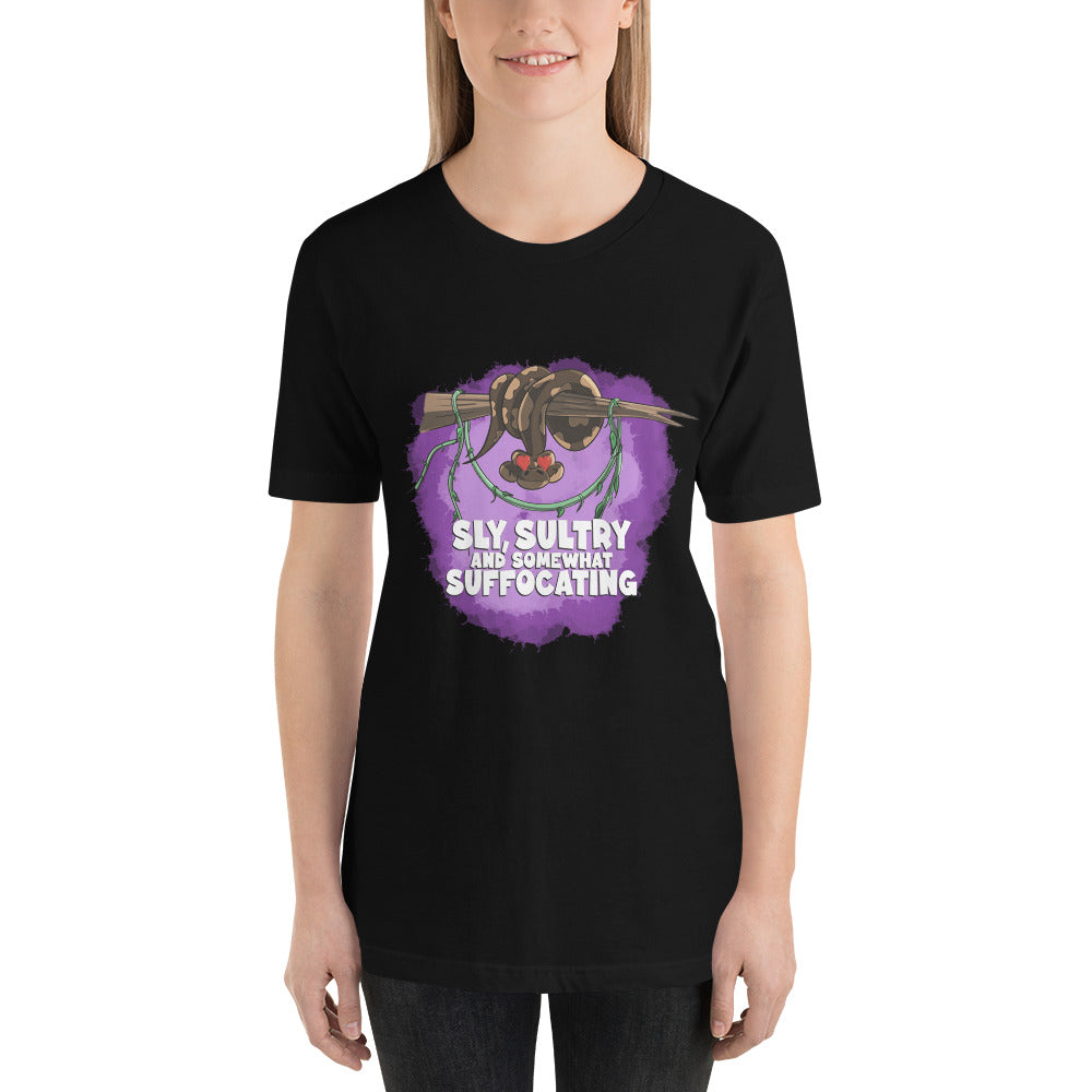 Ball Python with a Crush Unisex t-shirt Danger Bear Industries Black XS