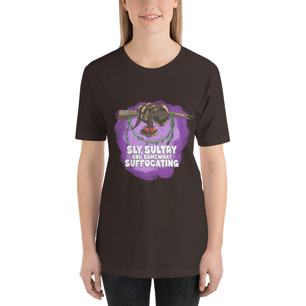 Ball Python with a Crush Unisex t-shirt Danger Bear Industries Brown S