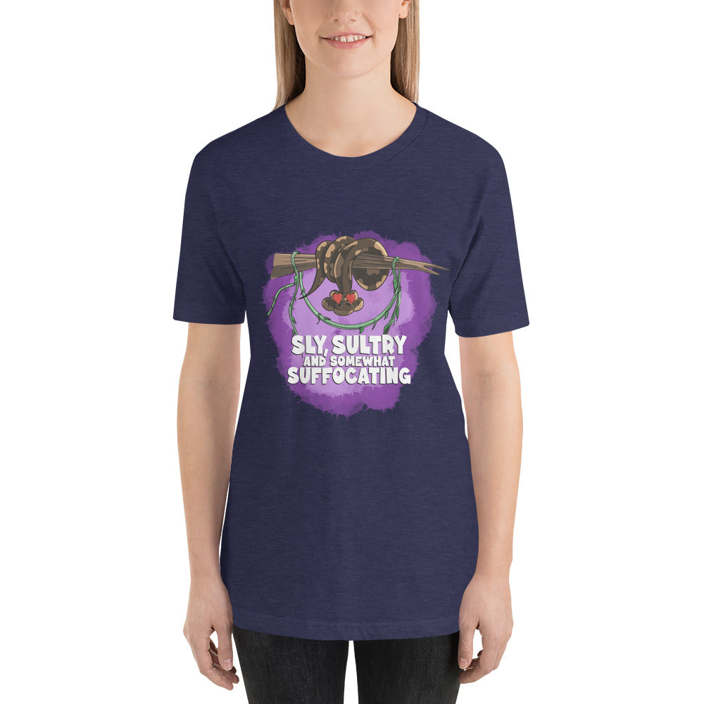 Ball Python with a Crush Unisex t-shirt Danger Bear Industries Heather Midnight Navy XS