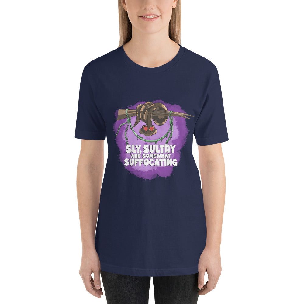 Ball Python with a Crush Unisex t-shirt Danger Bear Industries Navy XS