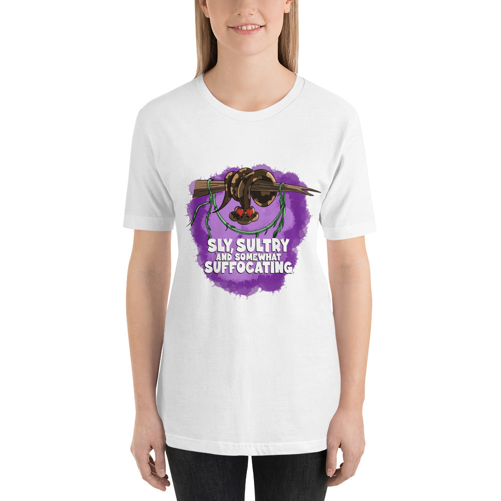 Ball Python with a Crush Unisex t-shirt Danger Bear Industries White XS