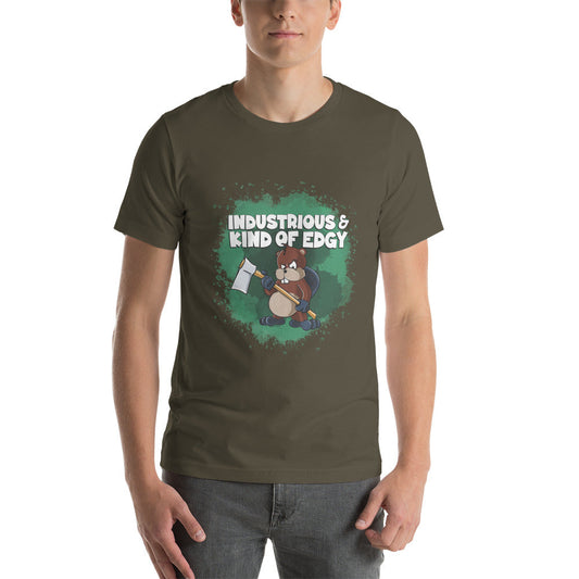 Beaver with an Axe to Grind Short-Sleeve Unisex T-Shirt Danger Bear Industries Army S