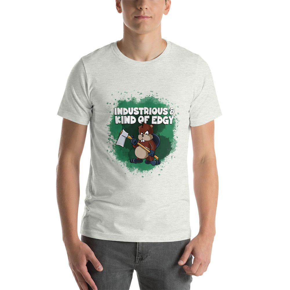 Beaver with an Axe to Grind Short-Sleeve Unisex T-Shirt Danger Bear Industries Ash S