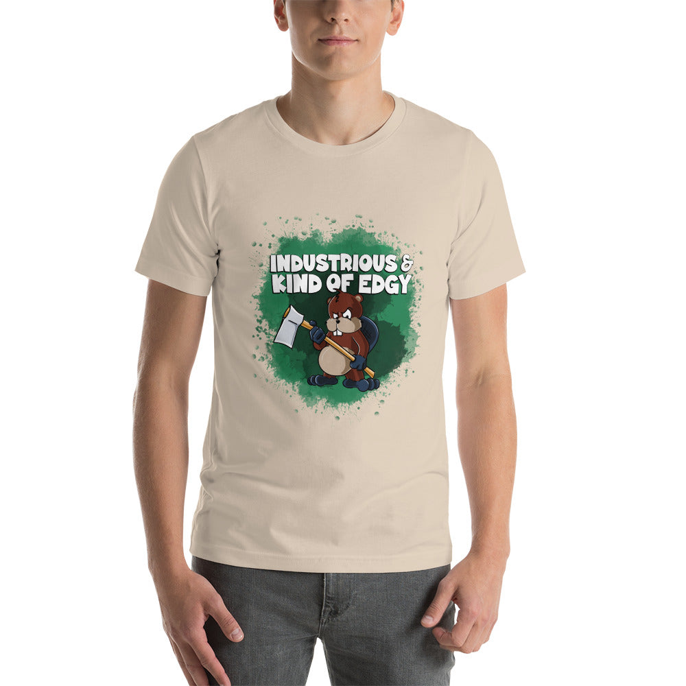Beaver with an Axe to Grind Short-Sleeve Unisex T-Shirt Danger Bear Industries Soft Cream XS