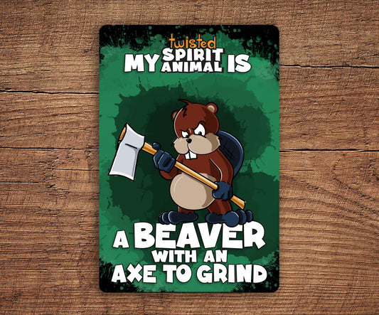 Beaver with an Axe to Grind sticker pack DangerBearIndustries