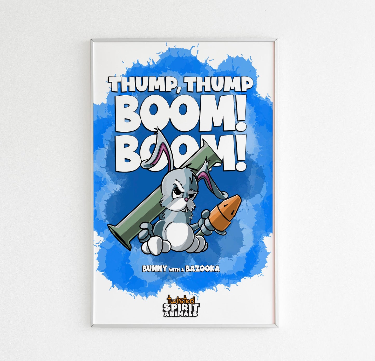 Bunny with a Bazooka 11x17 Print DangerBearIndustries