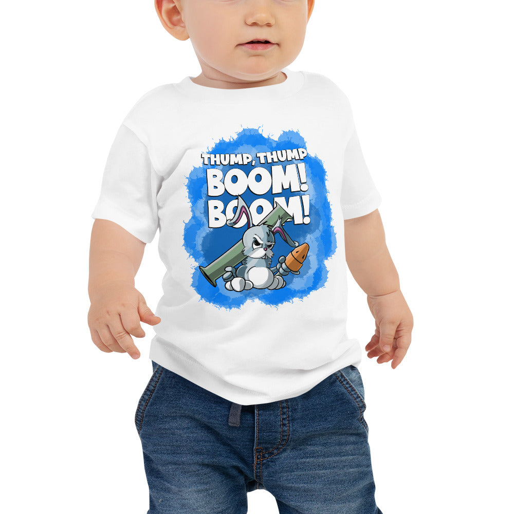 Bunny with a Bazooka Baby Jersey Short Sleeve Tee Danger Bear Industries White 6-12m