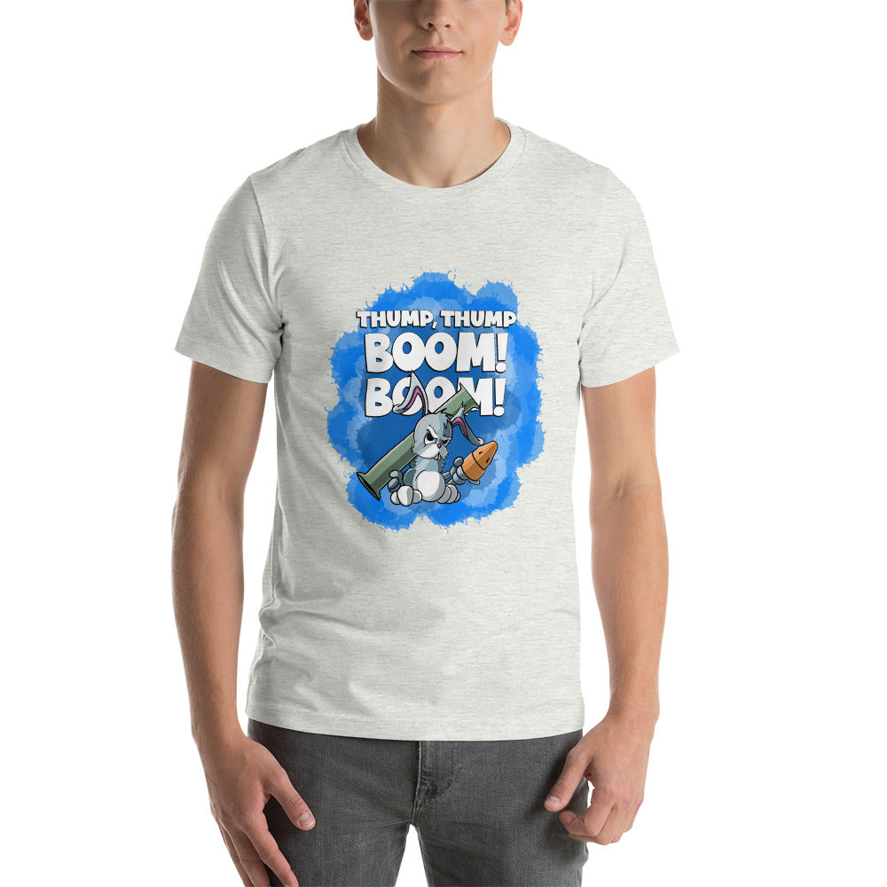 Bunny with a Bazooka Short-Sleeve Unisex T-Shirt Danger Bear Industries Ash S