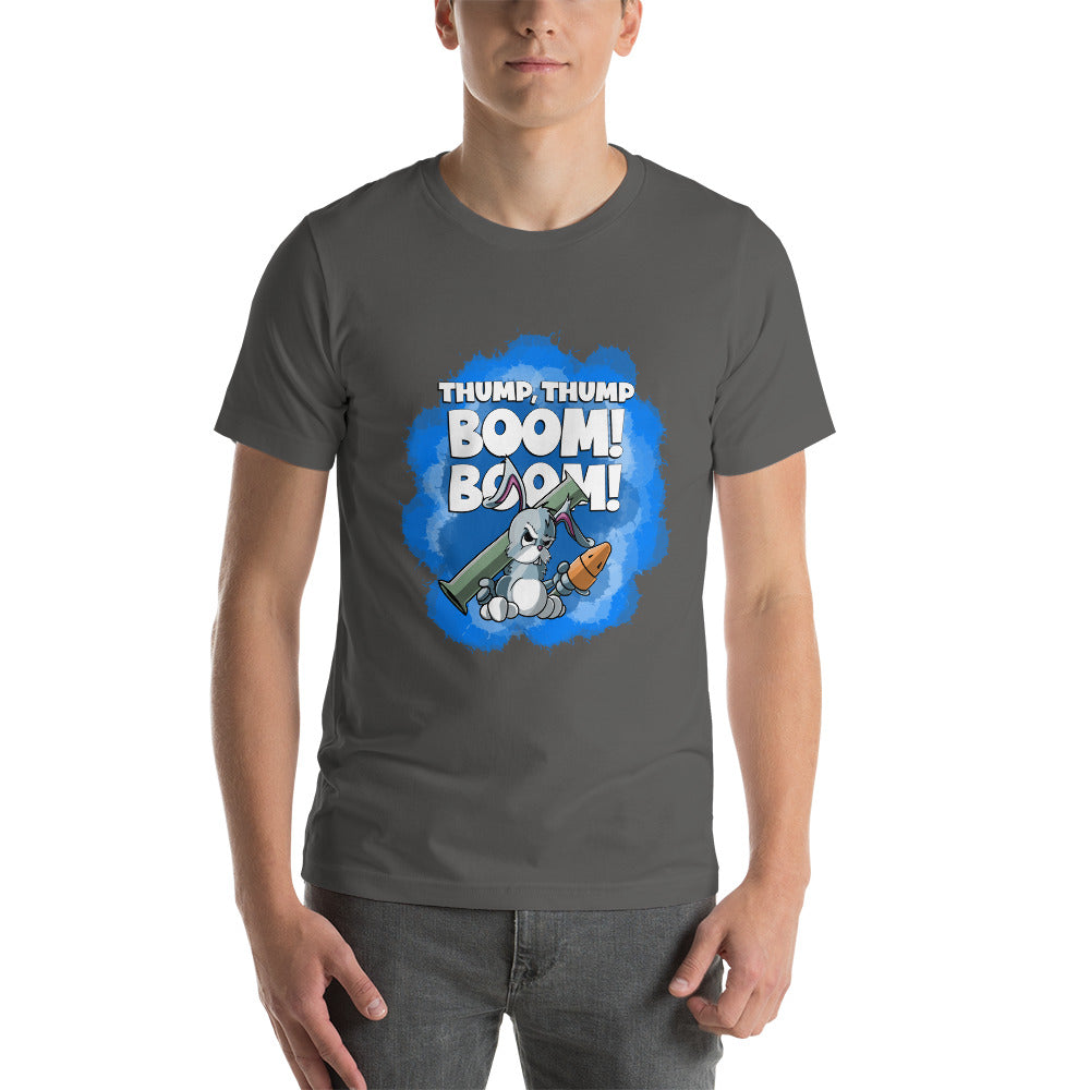 Bunny with a Bazooka Short-Sleeve Unisex T-Shirt Danger Bear Industries Asphalt S