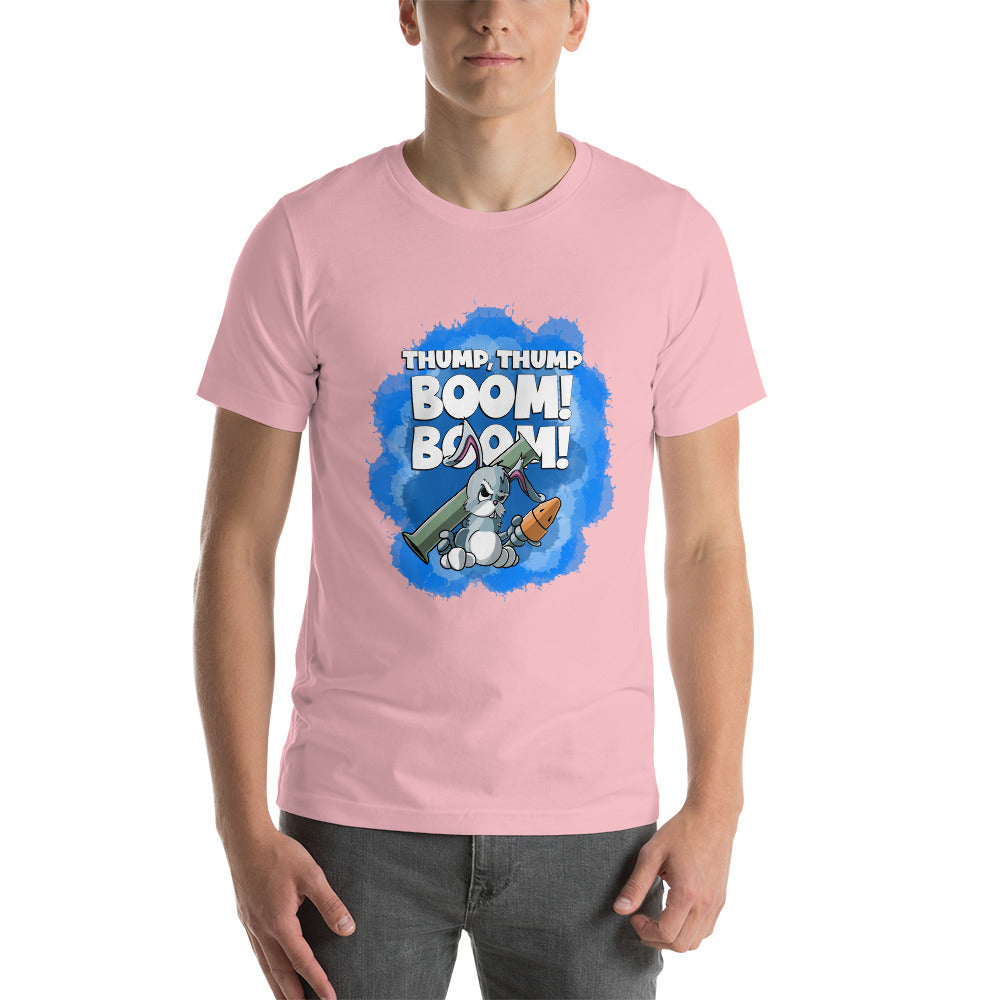 Bunny with a Bazooka Short-Sleeve Unisex T-Shirt Danger Bear Industries Pink S