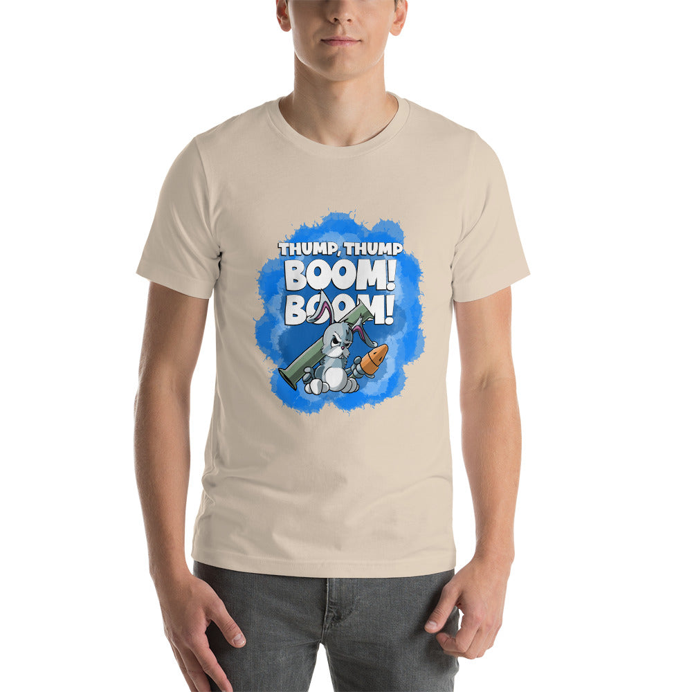 Bunny with a Bazooka Short-Sleeve Unisex T-Shirt Danger Bear Industries Soft Cream XS