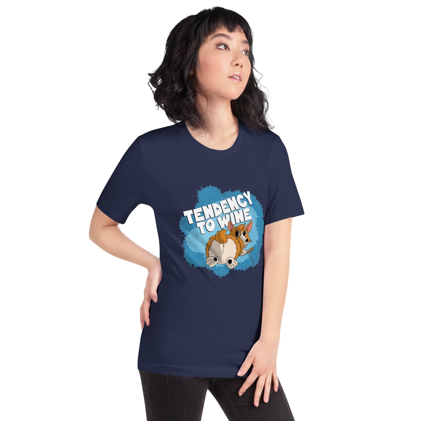 Corgi with a Corkscrew Unisex t-shirt Danger Bear Industries