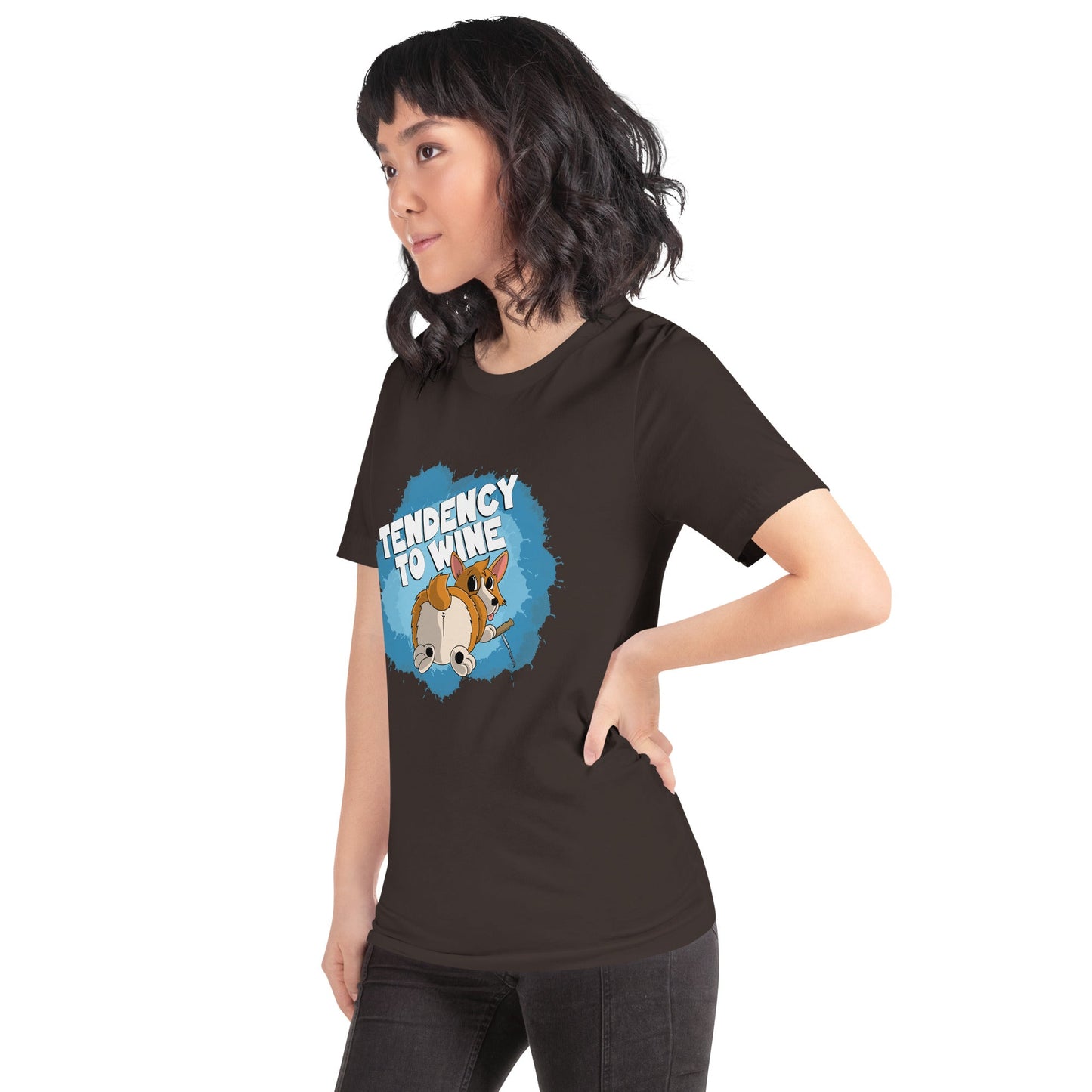 Corgi with a Corkscrew Unisex t-shirt Danger Bear Industries