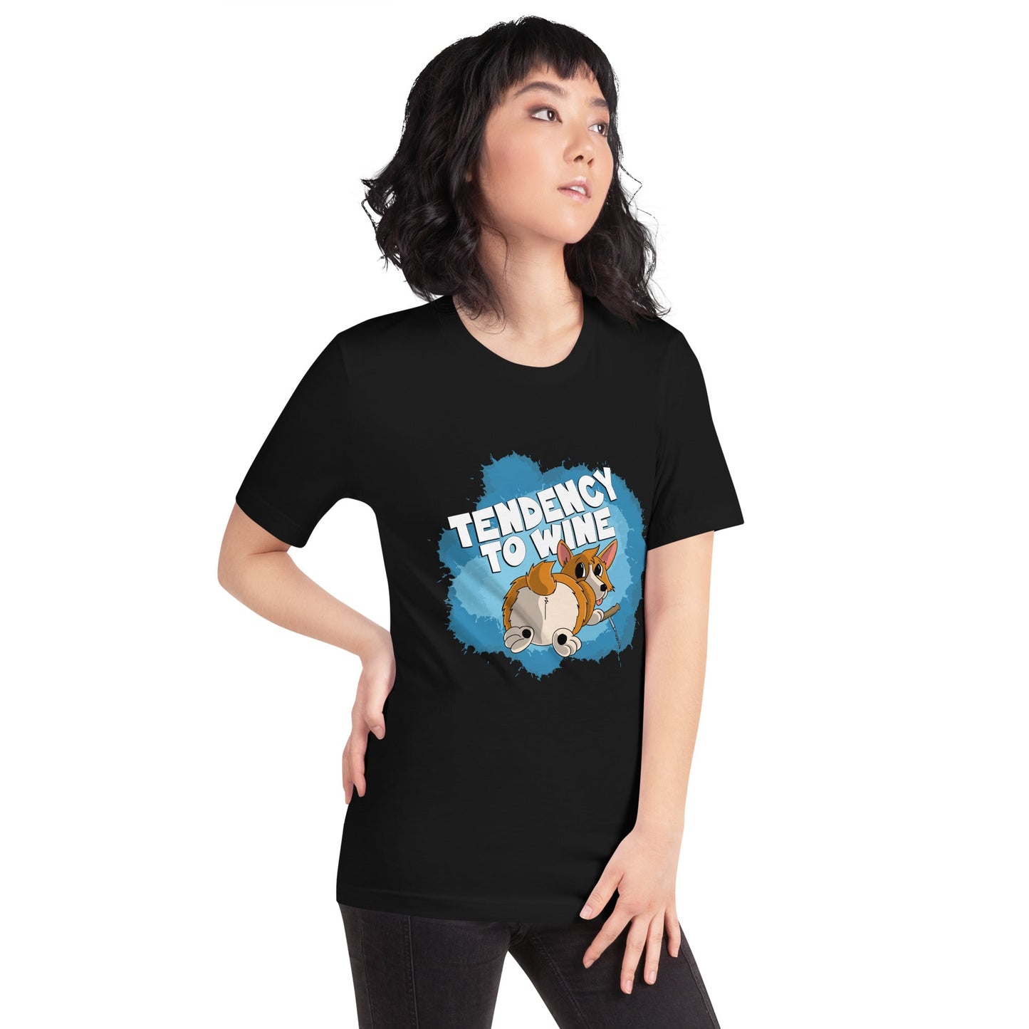 Corgi with a Corkscrew Unisex t-shirt Danger Bear Industries