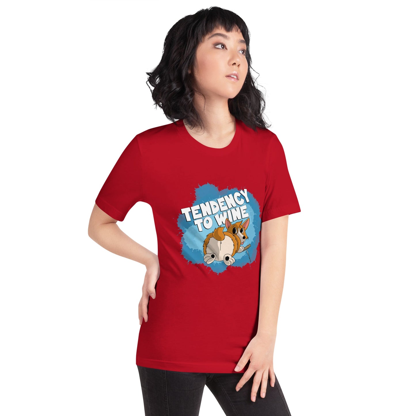 Corgi with a Corkscrew Unisex t-shirt Danger Bear Industries