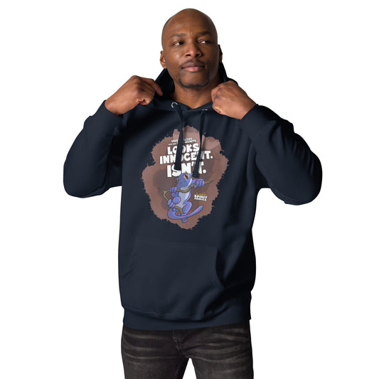 Crested Gecko with many Dark Secrets Unisex Hoodie hoodie Danger Bear Industries Navy Blazer S