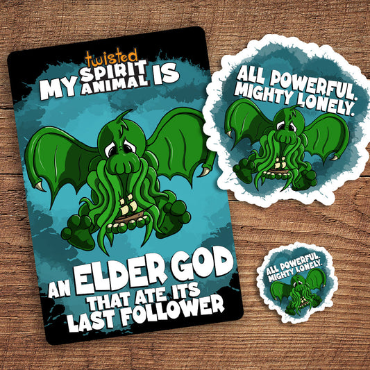 Elder God that Ate Its Last Follower sticker pack DangerBearIndustries