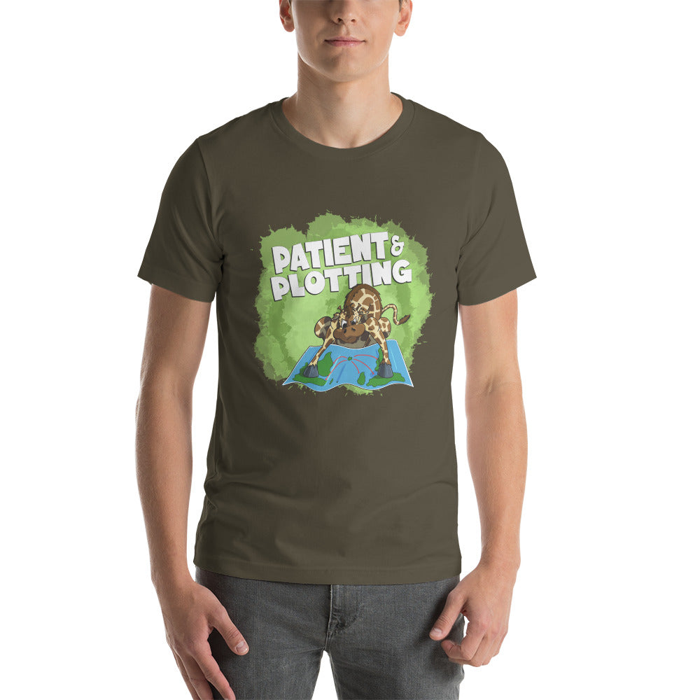 Giraffe Bent on Global Domination Short-sleeve Unisex T-shirt Danger Bear Industries Army S
