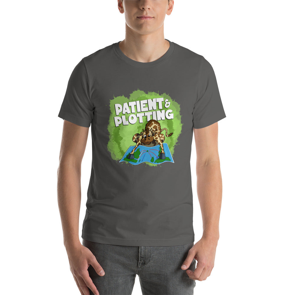 Giraffe Bent on Global Domination Short-sleeve Unisex T-shirt Danger Bear Industries Asphalt S