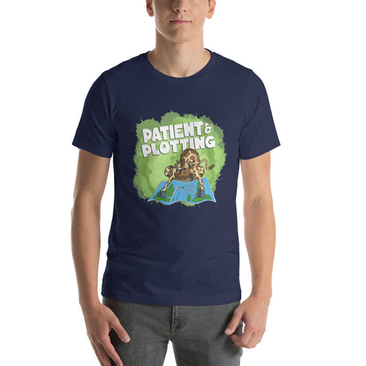 Giraffe Bent on Global Domination Short-sleeve Unisex T-shirt Danger Bear Industries Navy XS