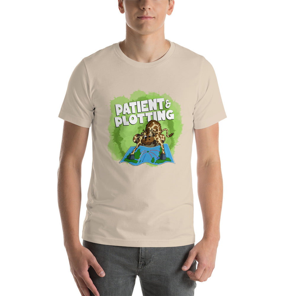 Giraffe Bent on Global Domination Short-sleeve Unisex T-shirt Danger Bear Industries Soft Cream XS
