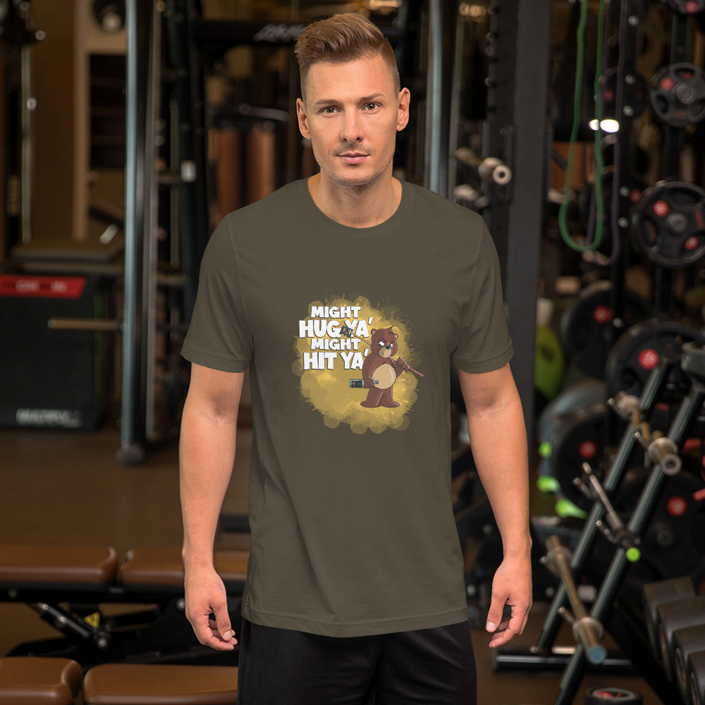 Grizzly Bear with a Billiard Rake Short-Sleeve Unisex T-Shirt Danger Bear Industries Army S