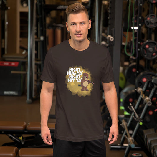 Grizzly Bear with a Billiard Rake Short-Sleeve Unisex T-Shirt Danger Bear Industries Brown S