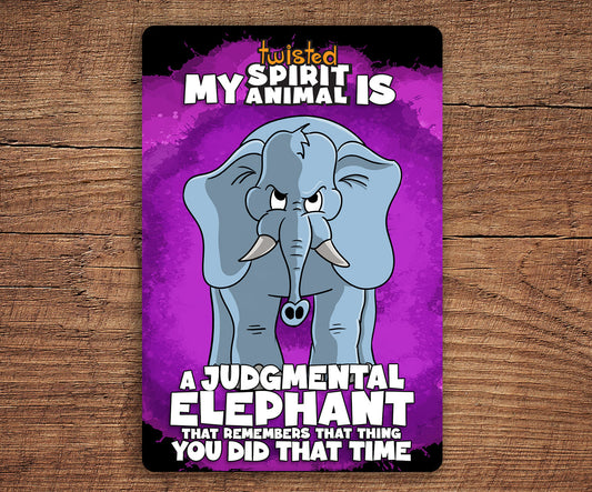Judgmental Elephant that remembers that thing you did that time sticker pack DangerBearIndustries
