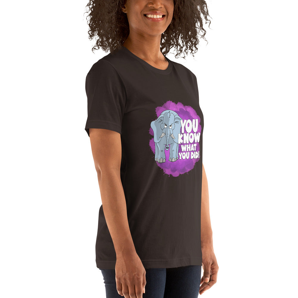 Judgmental Elephant that remembers that thing you did that time Unisex t-shirt t-shirt Danger Bear Industries