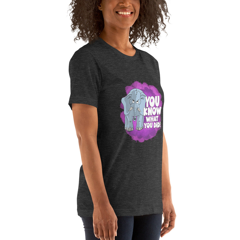 Judgmental Elephant that remembers that thing you did that time Unisex t-shirt t-shirt Danger Bear Industries