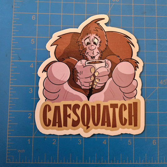JUMBO Cafsquatch coffee sticker sticker DangerBearIndustries