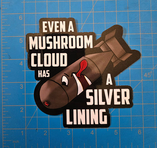 JUMBO Mushroom Cloud Bomb sticker sticker DangerBearIndustries
