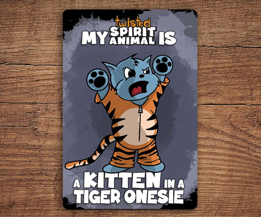 Kitten in a Tiger Onesie sticker pack DangerBearIndustries