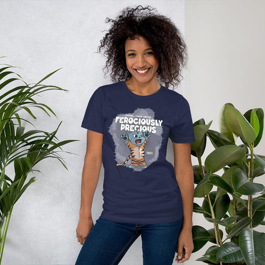 Kitten in a Tiger Onesie Unisex t-shirt Danger Bear Industries Navy XS