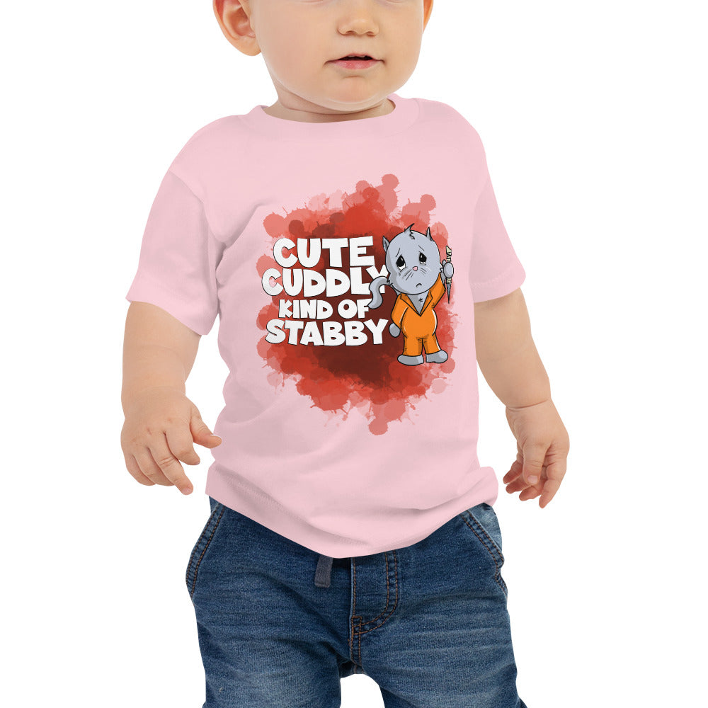 Kitten with a Prison Shank Baby Jersey Short Sleeve Tee Danger Bear Industries Pink 6-12m