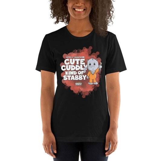 Kitten with a Prison Shank Short-Sleeve Unisex T-Shirt DangerBearIndustries Black XS