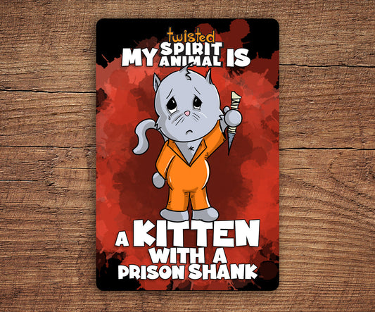 Kitten with a Prison Shank sticker pack DangerBearIndustries