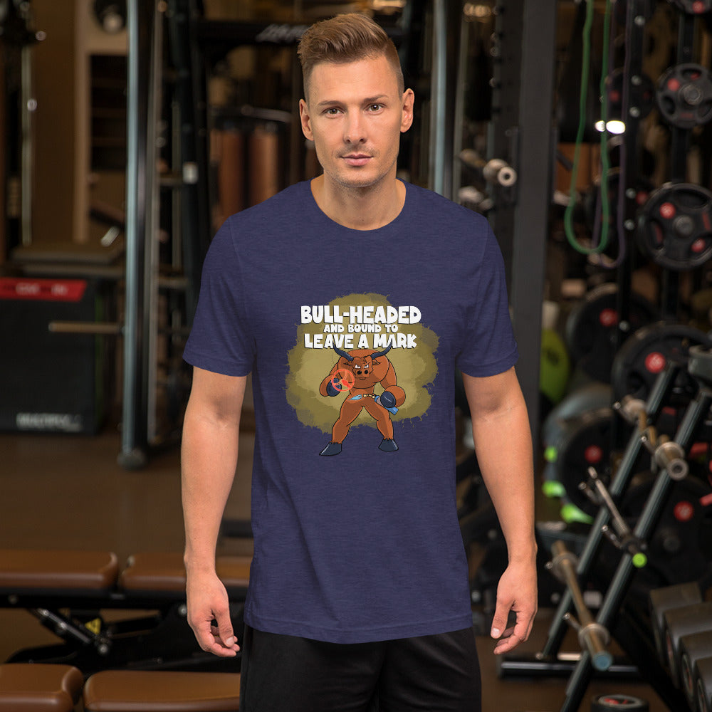 Longhorn with a Branding Iron Unisex t-shirt Danger Bear Industries Heather Midnight Navy XS